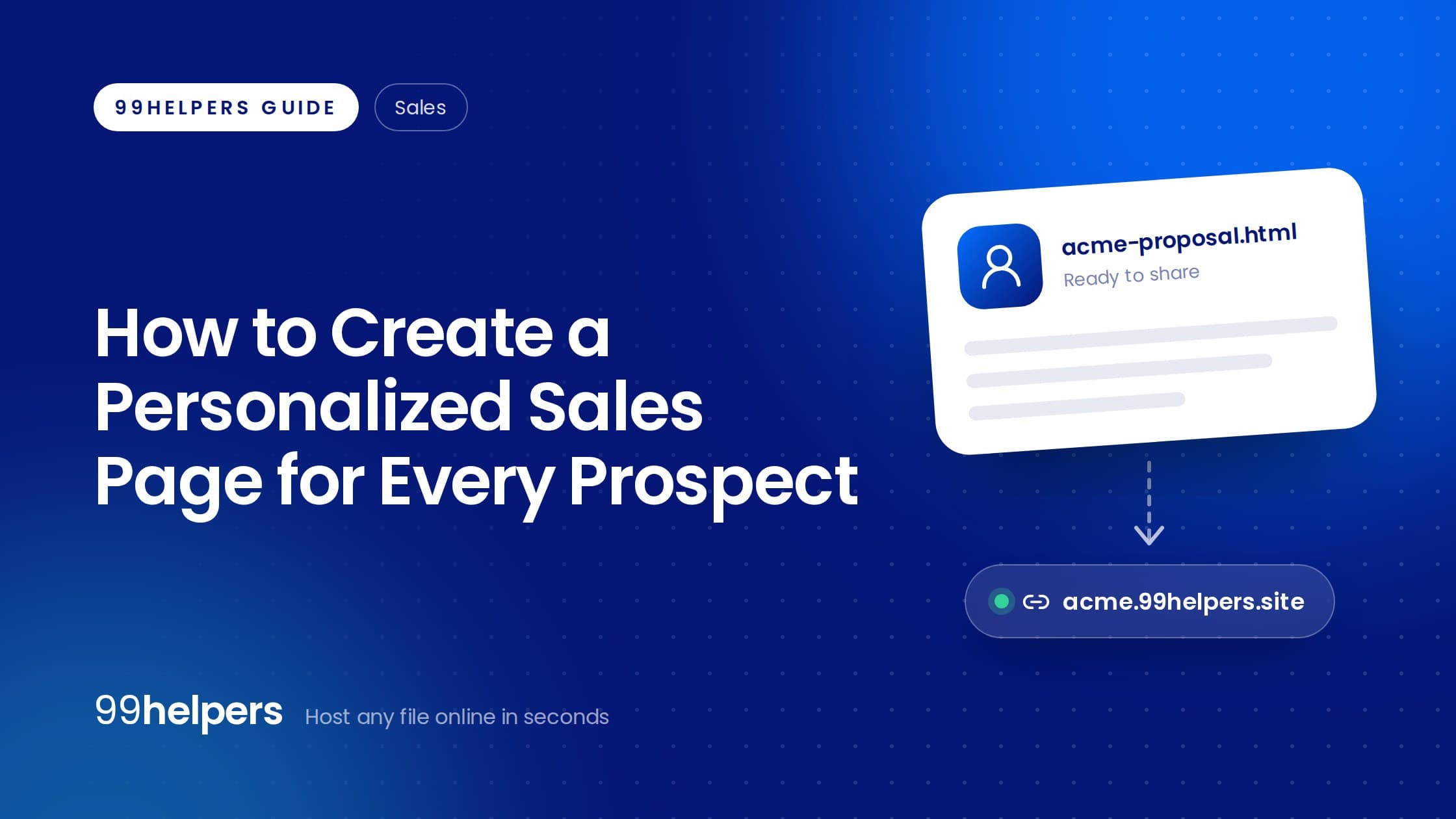 How to Create a Personalized Sales Page for Every Prospect