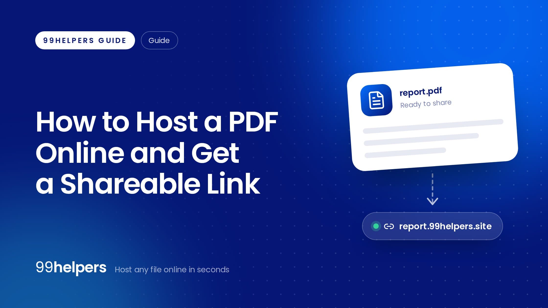 How to Host a PDF Online and Get a Shareable Link